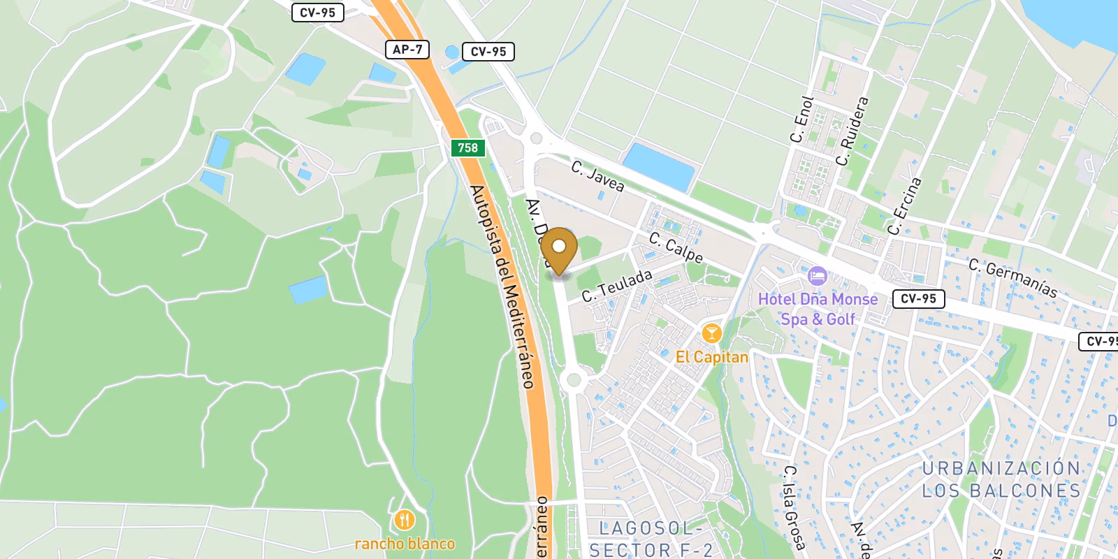 Map — Los Balcones bungalow homes in Torrevieja from EUR300,000