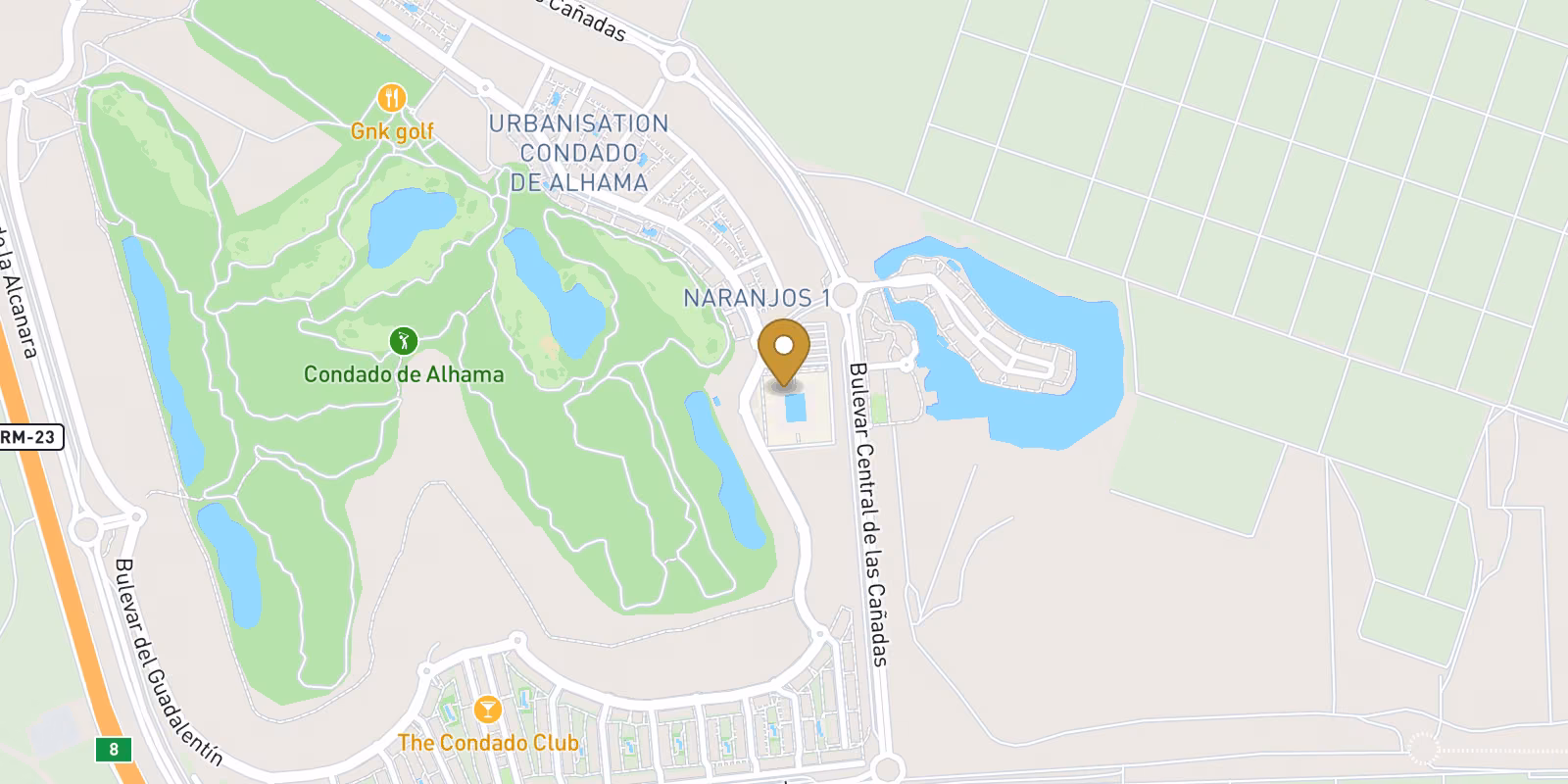 Map — New Apartments in Condado de Alhama Golf Course