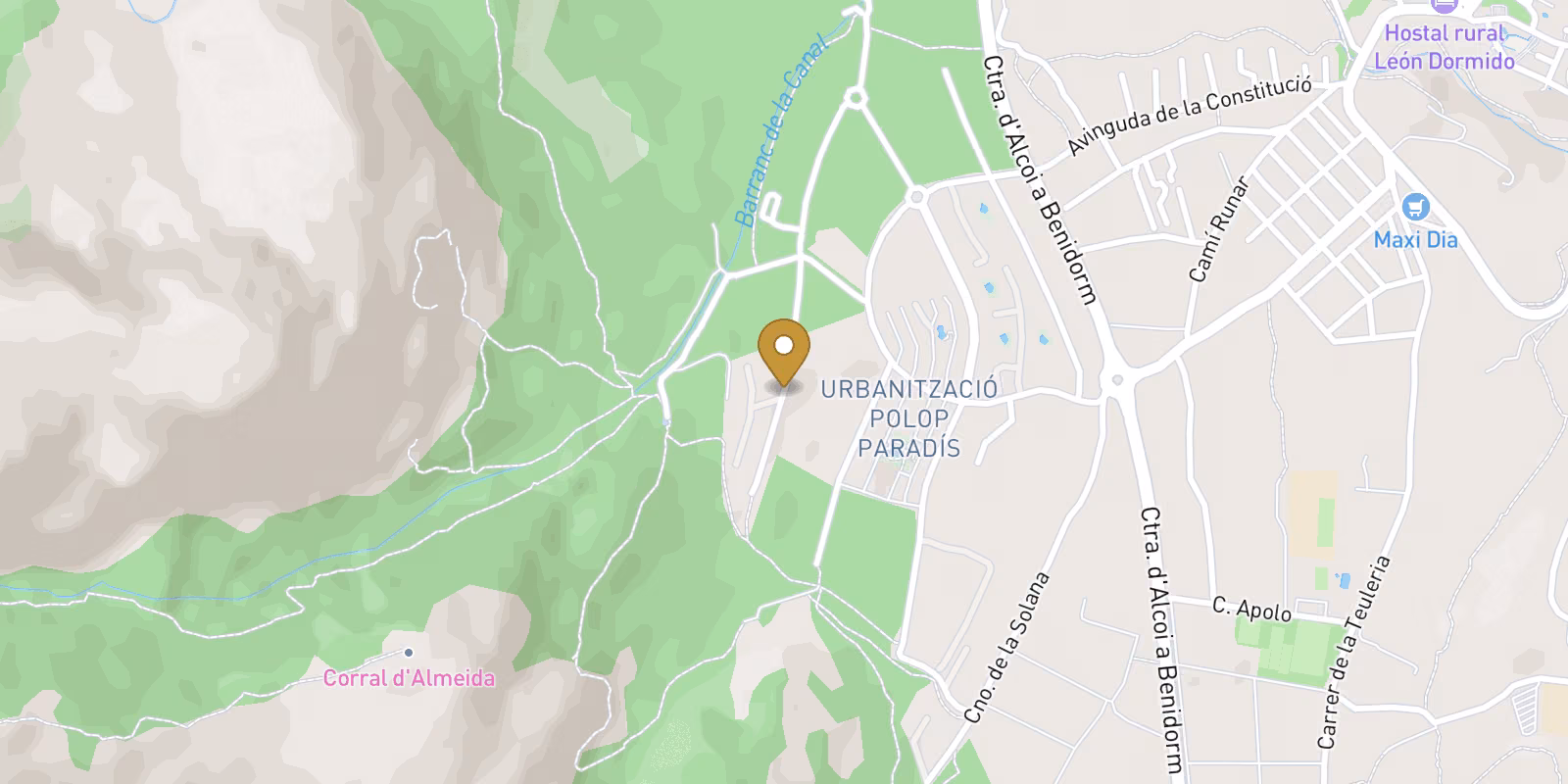 Map — Key-ready Urbanizaciones villas in Polop