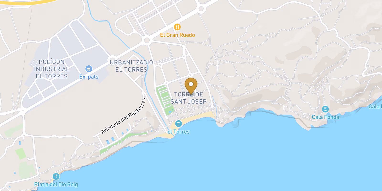 Map — Ground-floor homes by Playa Les Torres, Villajoyosa