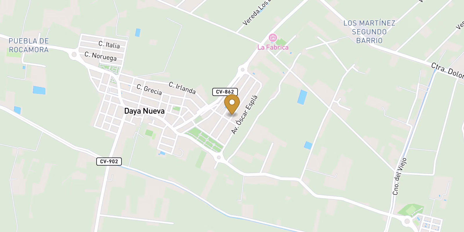 Map — Centro quad villas in Daya Nueva with private pools