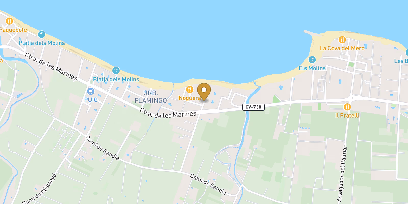 Map — L´Estanyó (Marinas) apartments in Denia