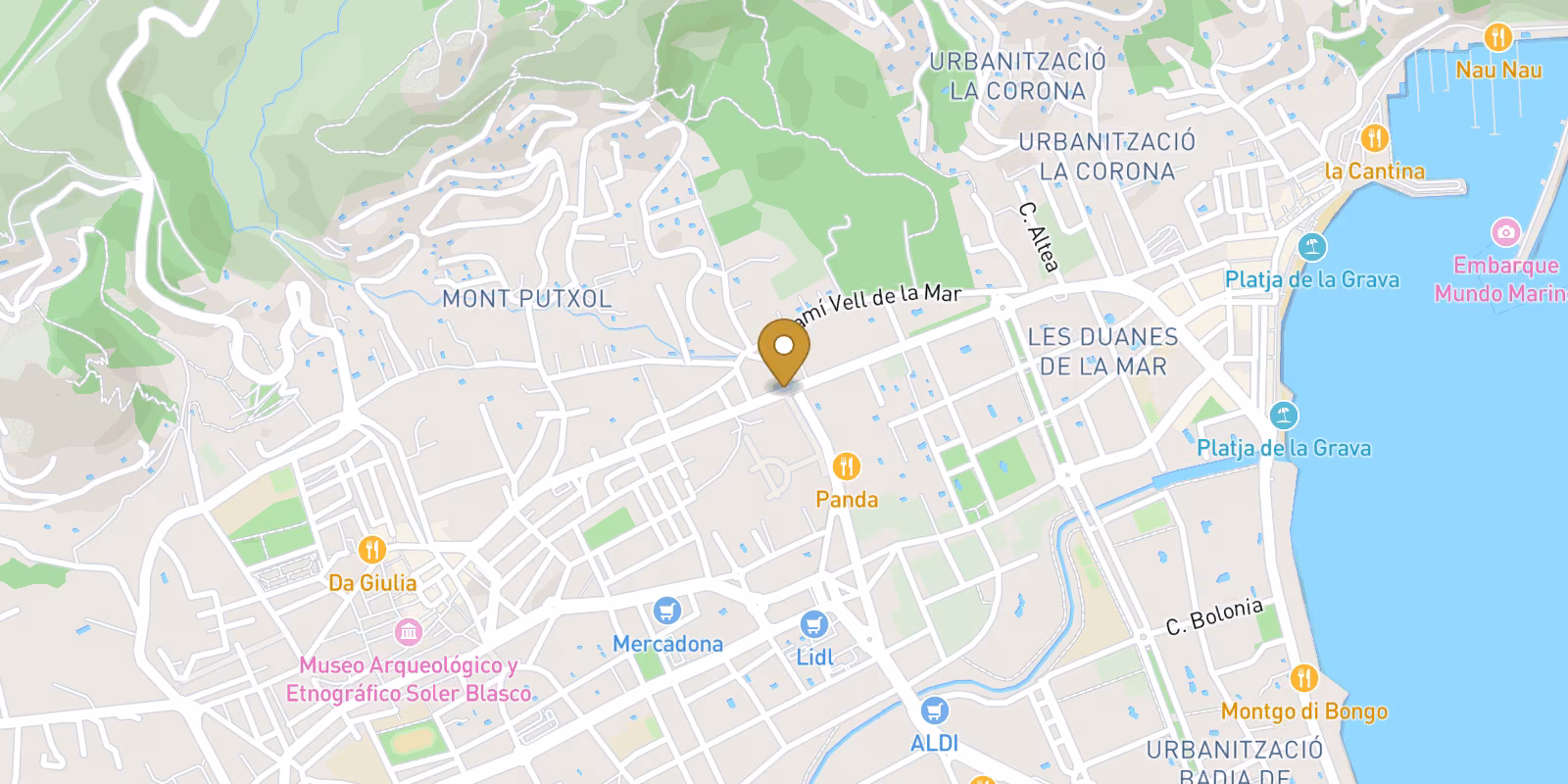Map — Centro Jávea-Xàbia penthouses near daily services