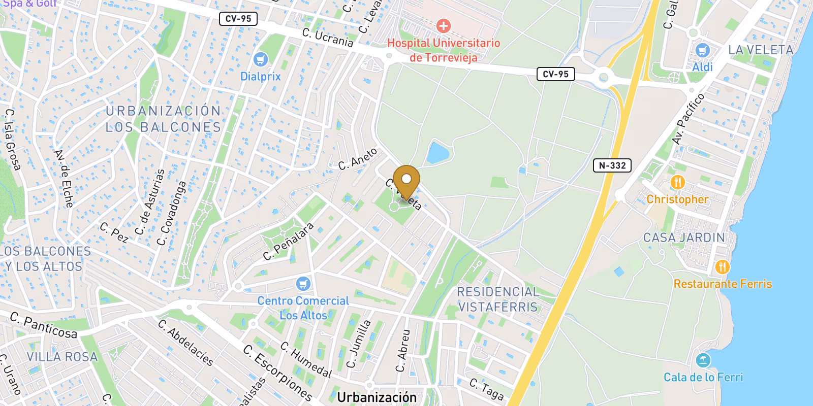 Map — Los Altos villa in Torrevieja from EUR550,000