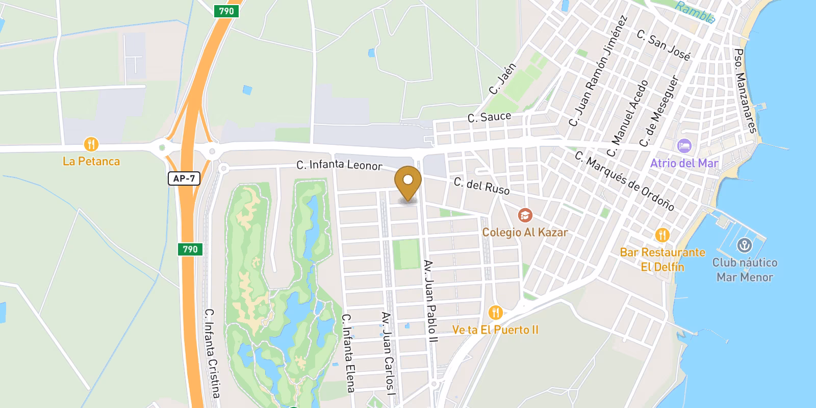 Map — Detached villas near Serena Golf in Los Alcazares