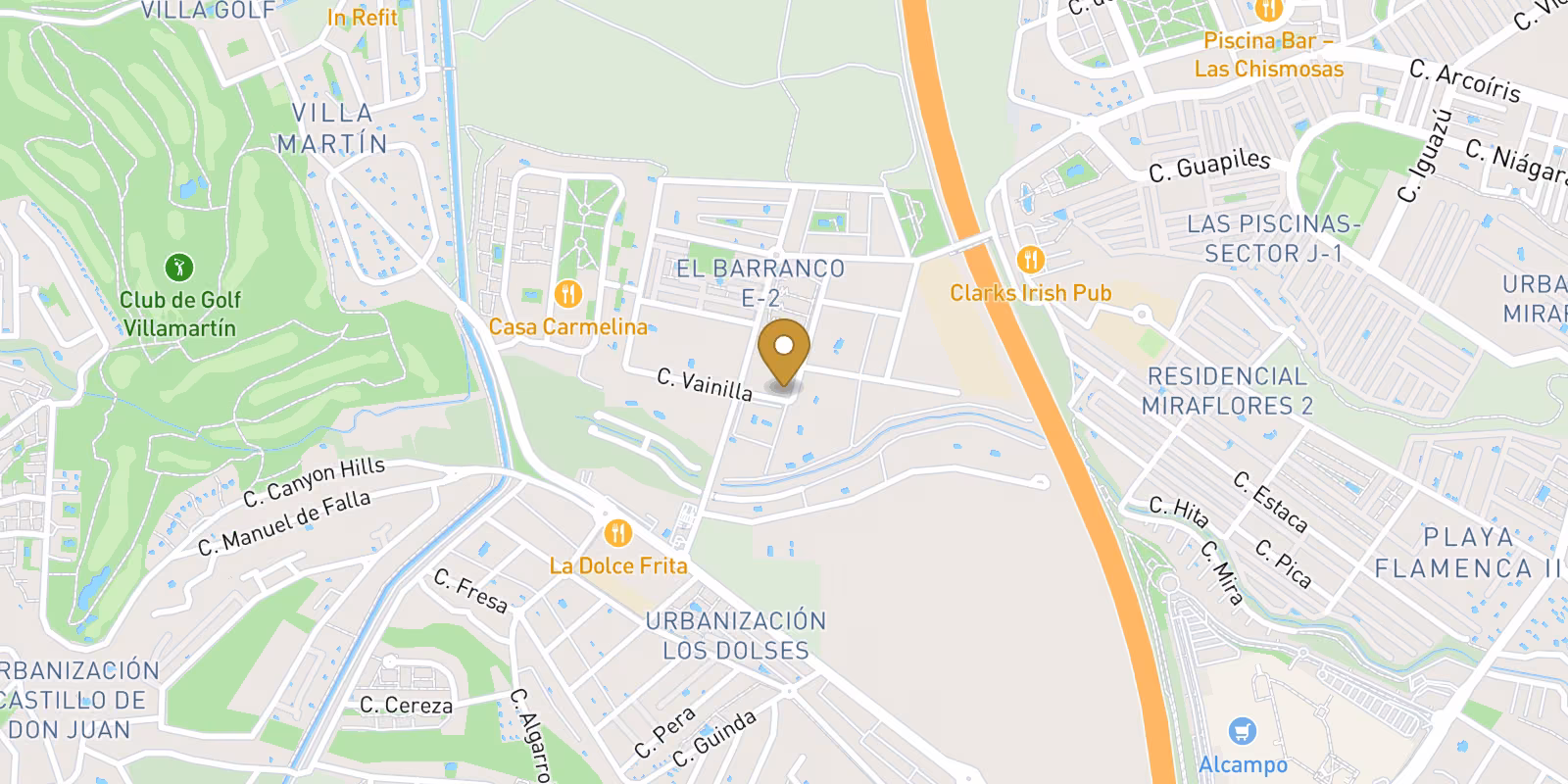 Map — 3-bed El Barranco villa near Villamartín golf