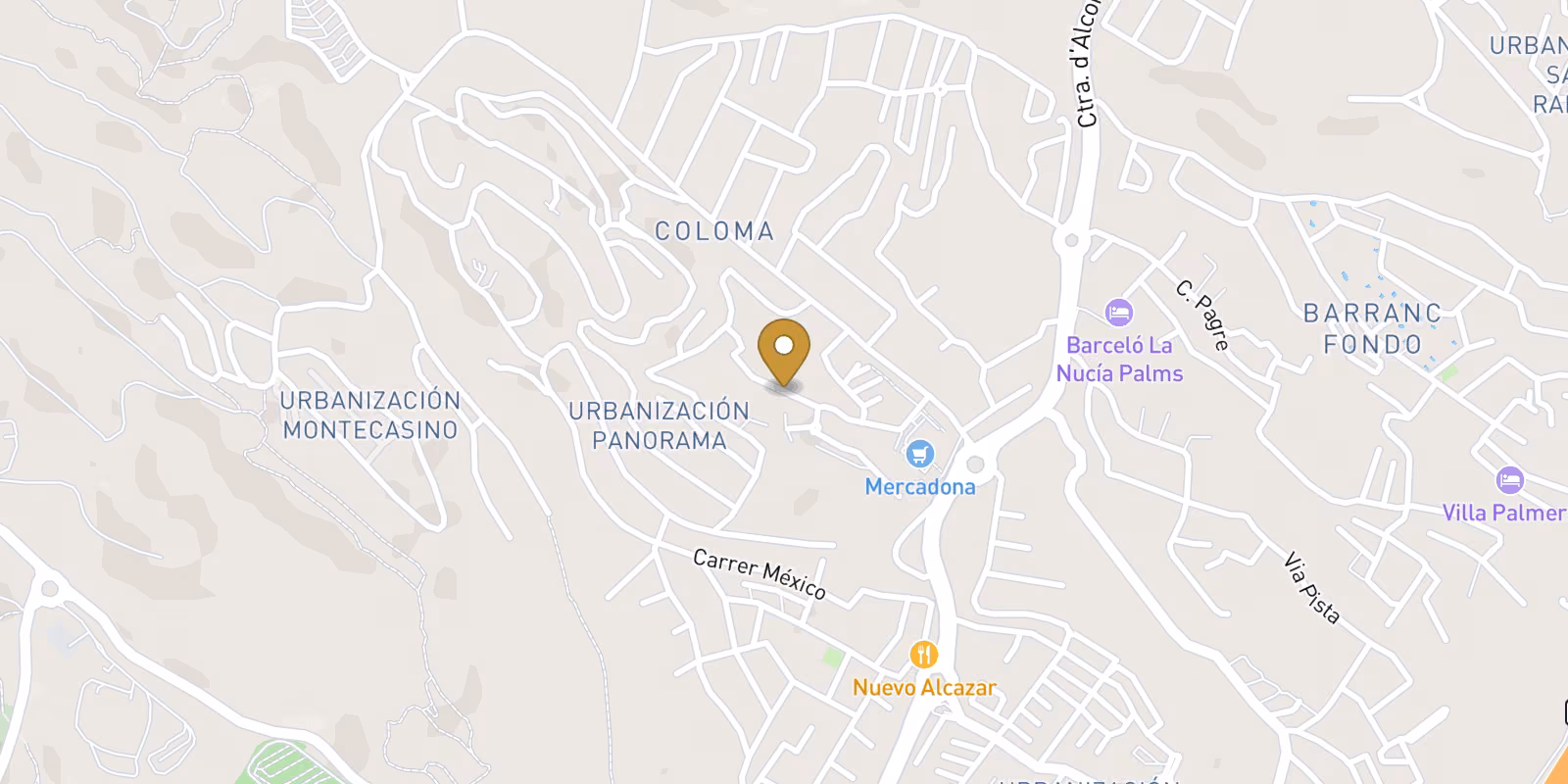 Map — Urb. Don Mar villa near services in La Nucia