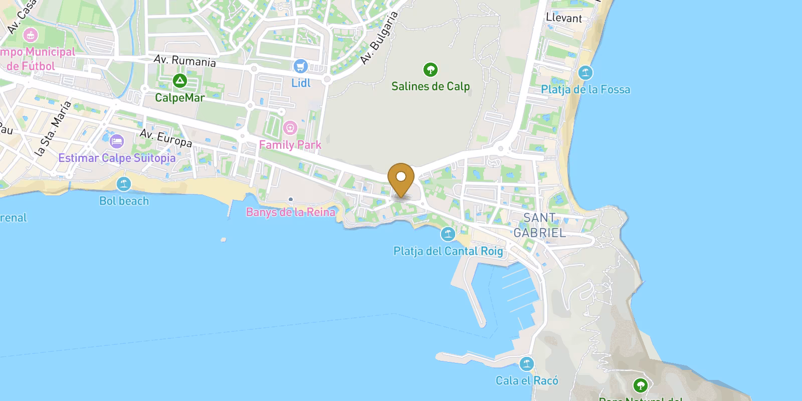 Mapa — Áticos de Lujo de Obra Nueva con Vistas al Mar en Calpe