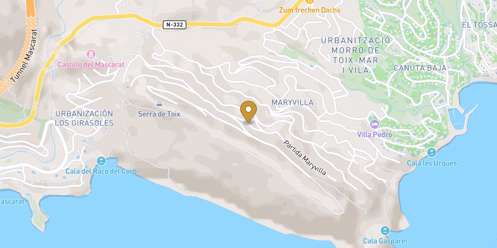 Mapa — Villa de Lujo de Obra Nueva con Vistas Espectaculares en Calpe