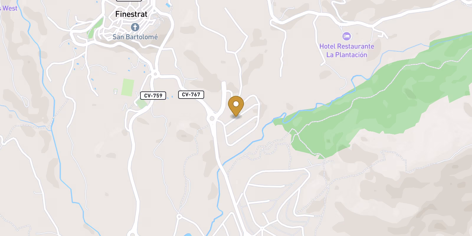 Map — Balcón de Finestrat villas with solariums