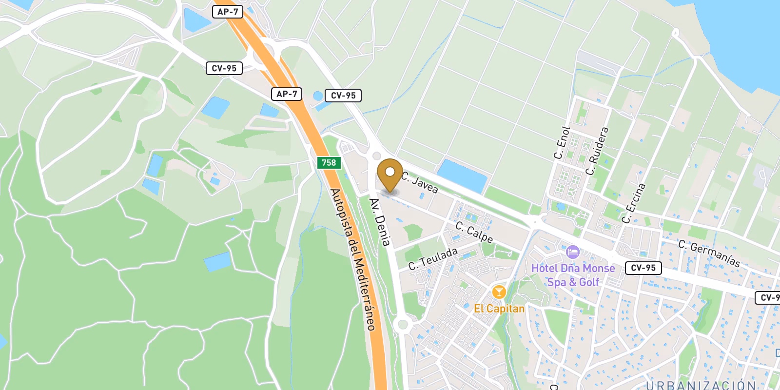Map — Lago Jardín II top-floor bungalow from EUR330,000