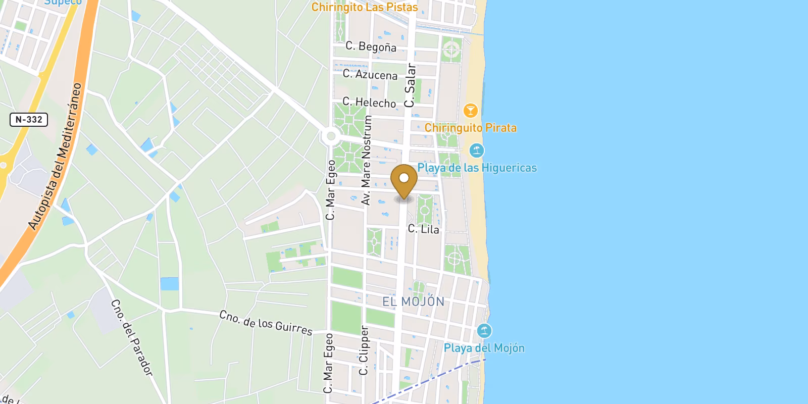 Map — Las Higuericas villa in Pilar de La Horadada