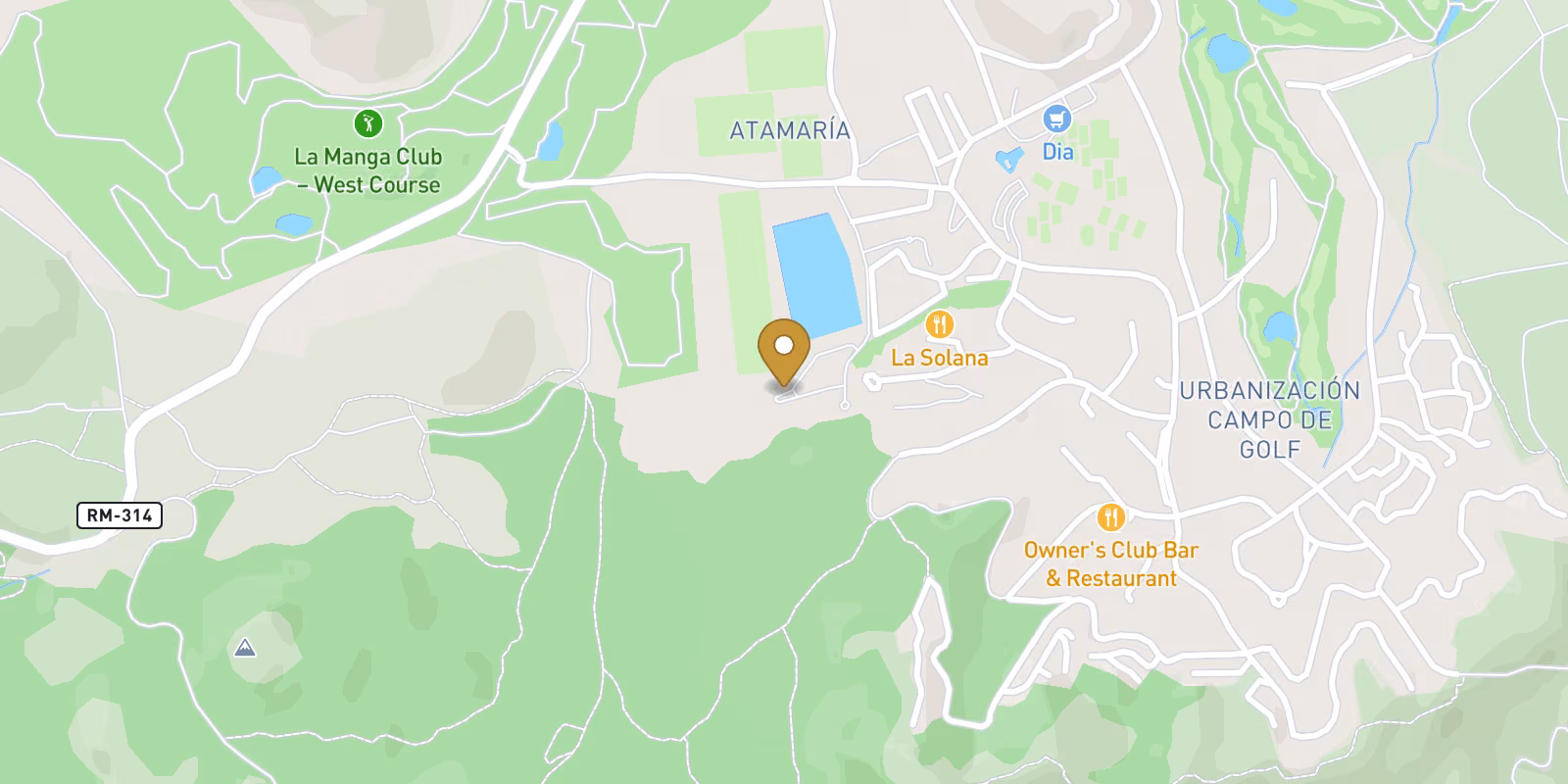 Map — La Manga Club apartments in La Manga Club
