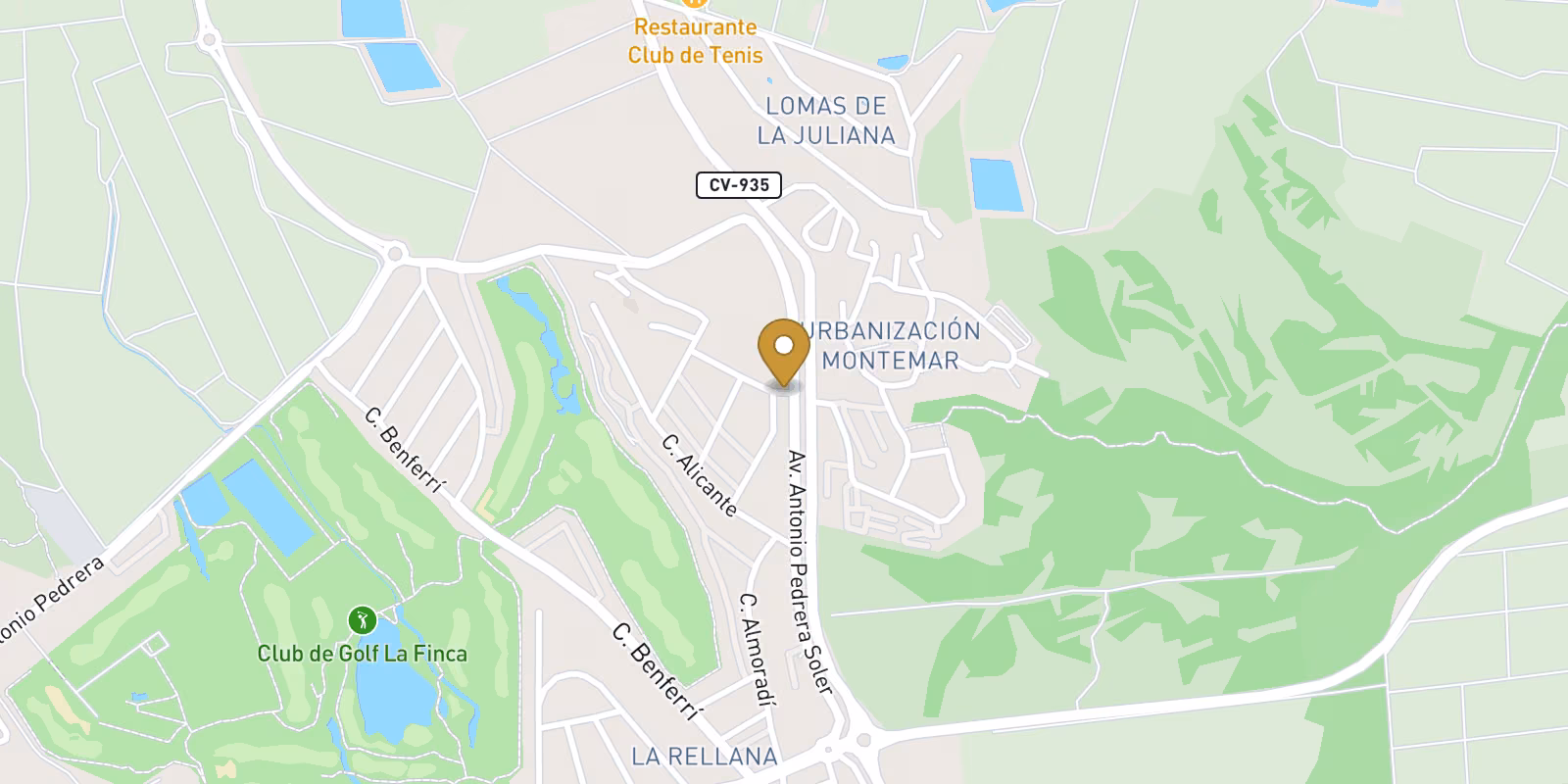 Map — Compact 3-bed villa in La Finca Golf, Algorfa
