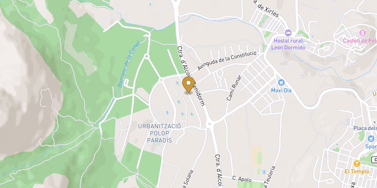 Map — Pau 1 key-ready villa with sea views in Polop