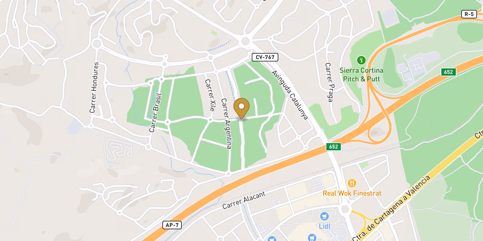 Map — Central Finestrat sea-view homes with live availability
