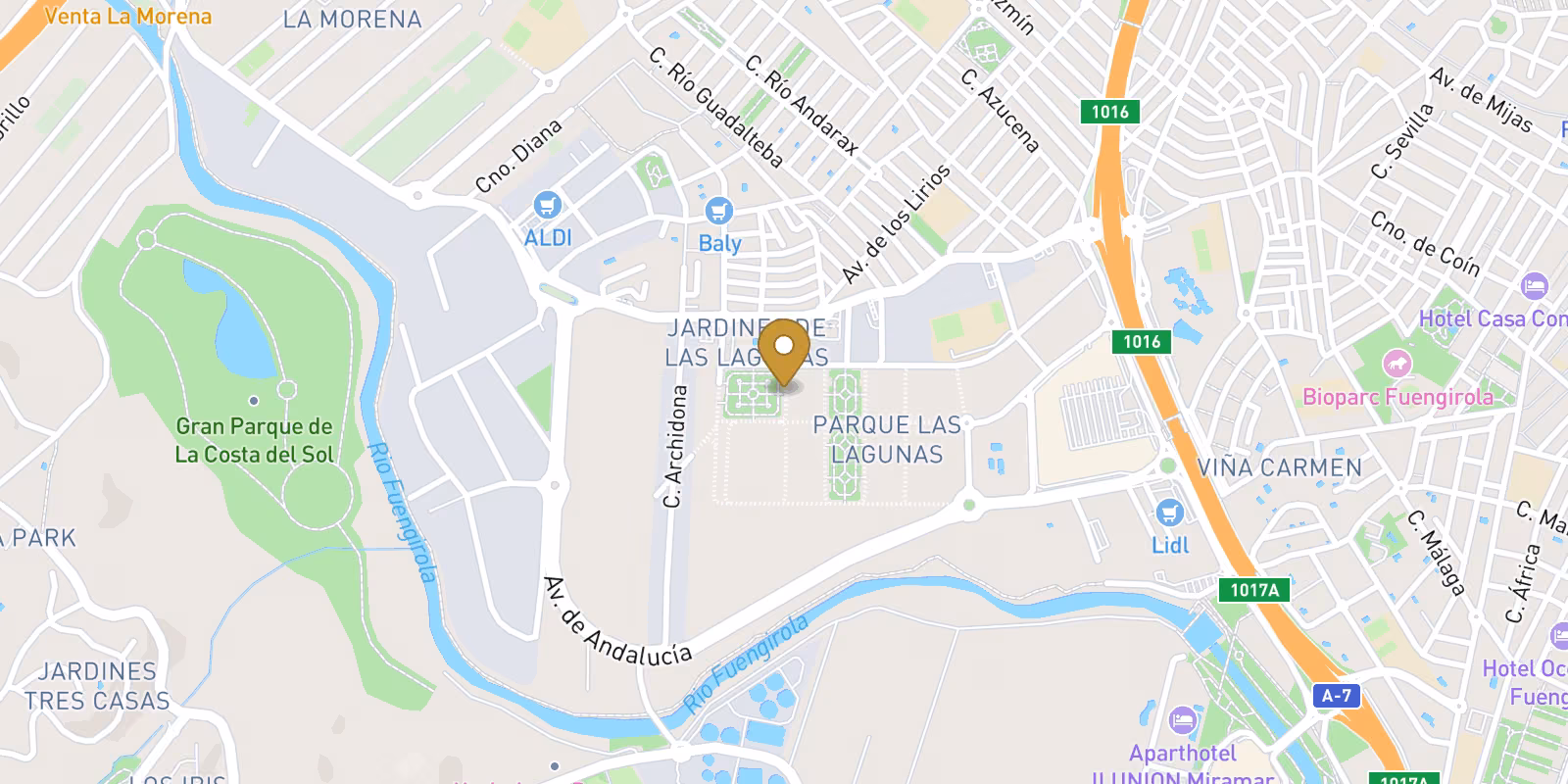Map — Las Lagunas A-rated service homes