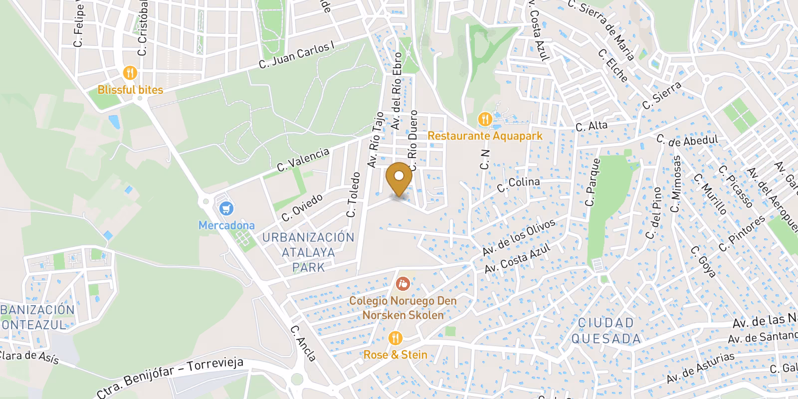 Map — Atalaya Park villa in Rojales with private pool
