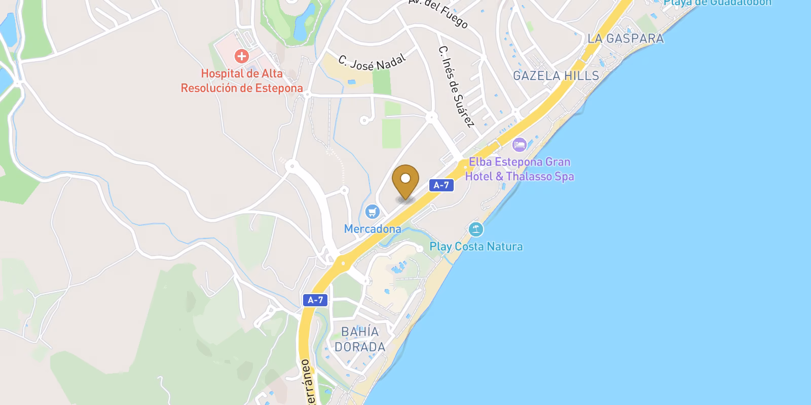 Map — Arroyo Vaquero 3-bed penthouse near the beach