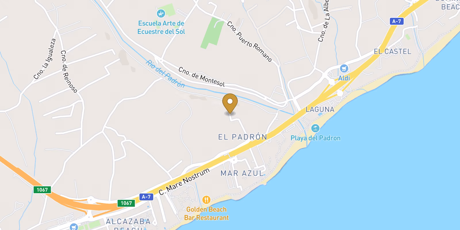 Map — Reinoso 3-bed bungalow and penthouse in Estepona