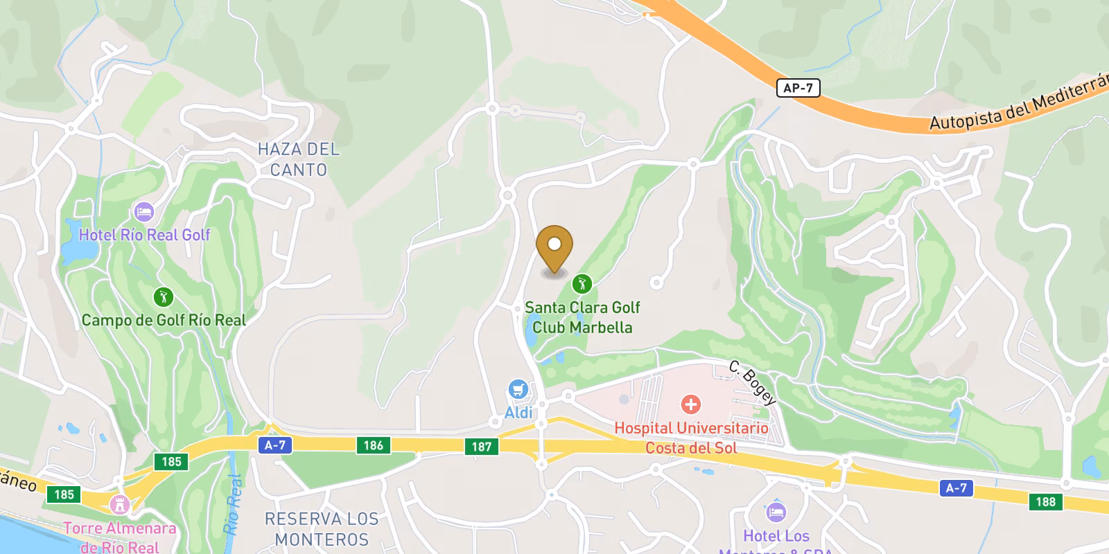 Map — Top-floor bungalows in Los Monteros, Marbella