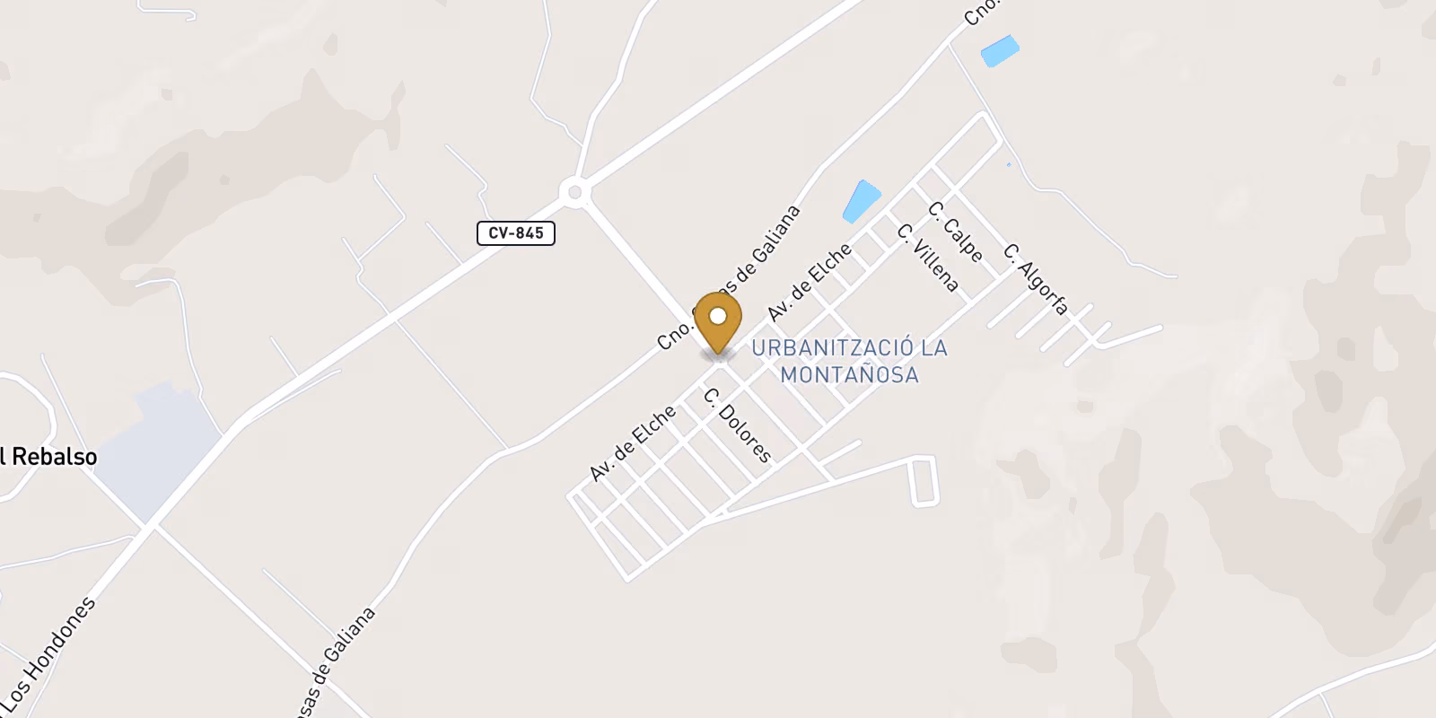 Map — Urbaniz La Montanosa villas in Hondon de las Nieves with live pricing