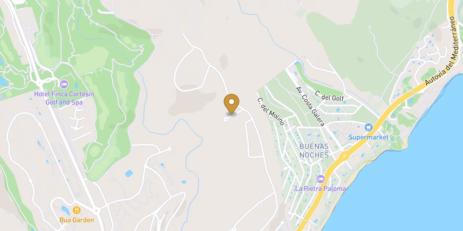 Map — Casares homes near Sabinillas with penthouse choice