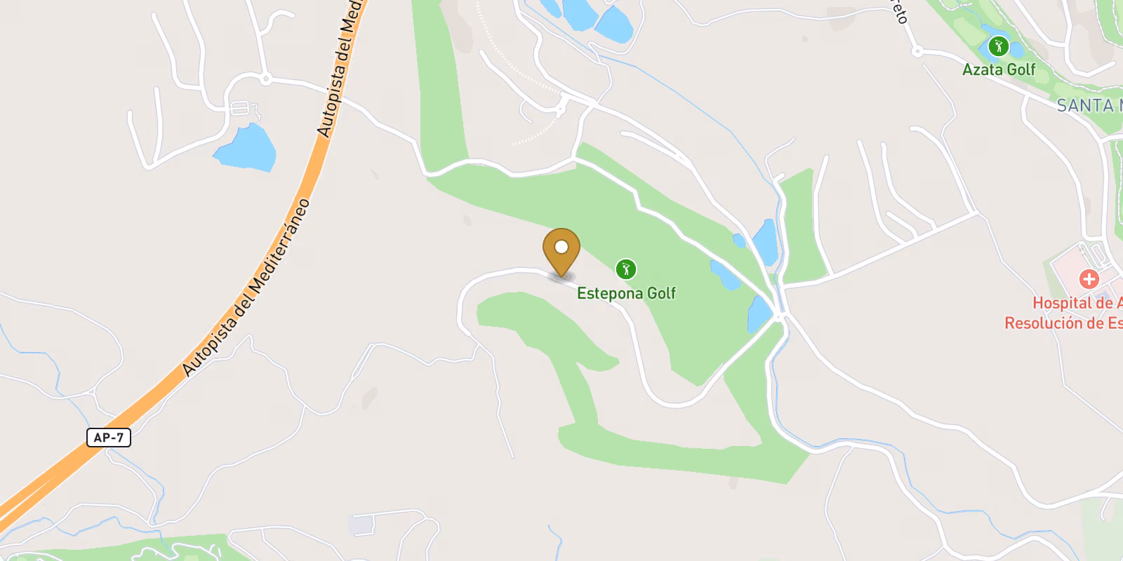 Map — Buenas Noches 2-bed homes beside Estepona Golf