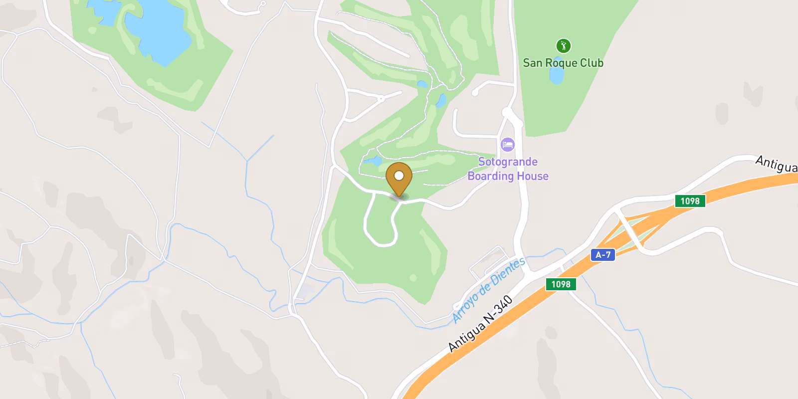Map — San Roque Club townhouses near golf and the coast