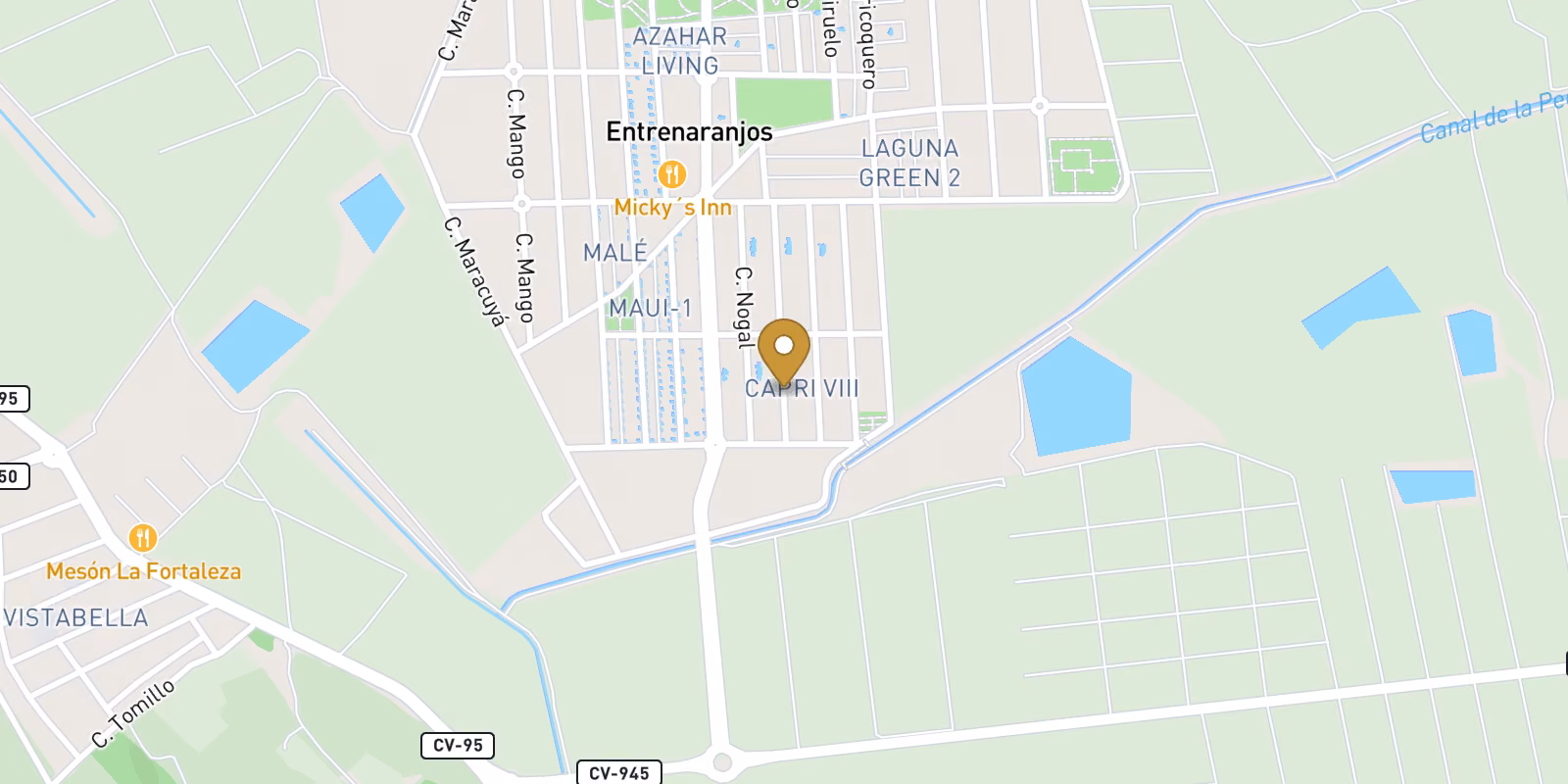 Map — 2-bed townhouses in Vistabella Golf, Orihuela