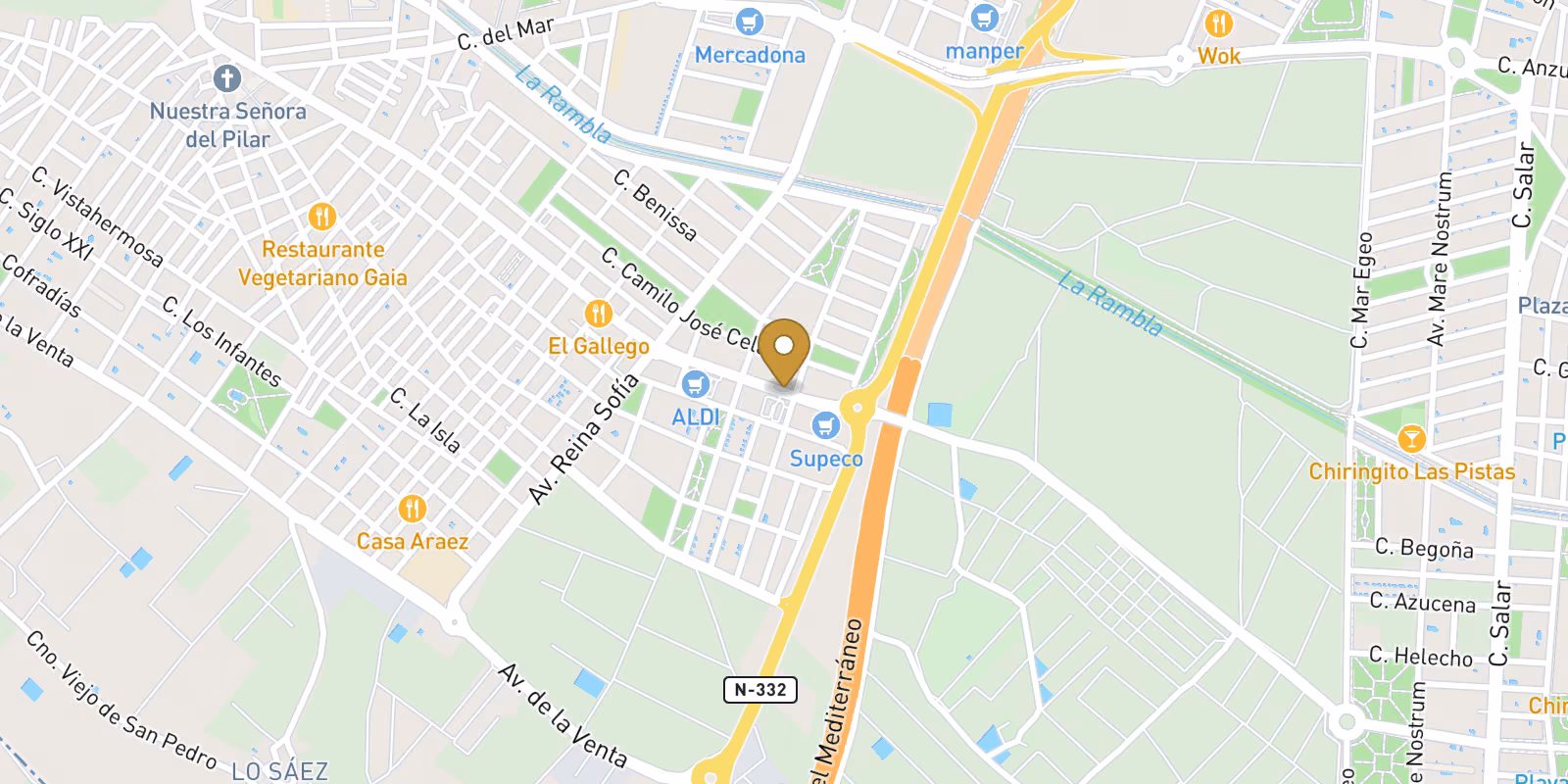 Map — Key-ready Pilar de la Horadada apartments with live pricing