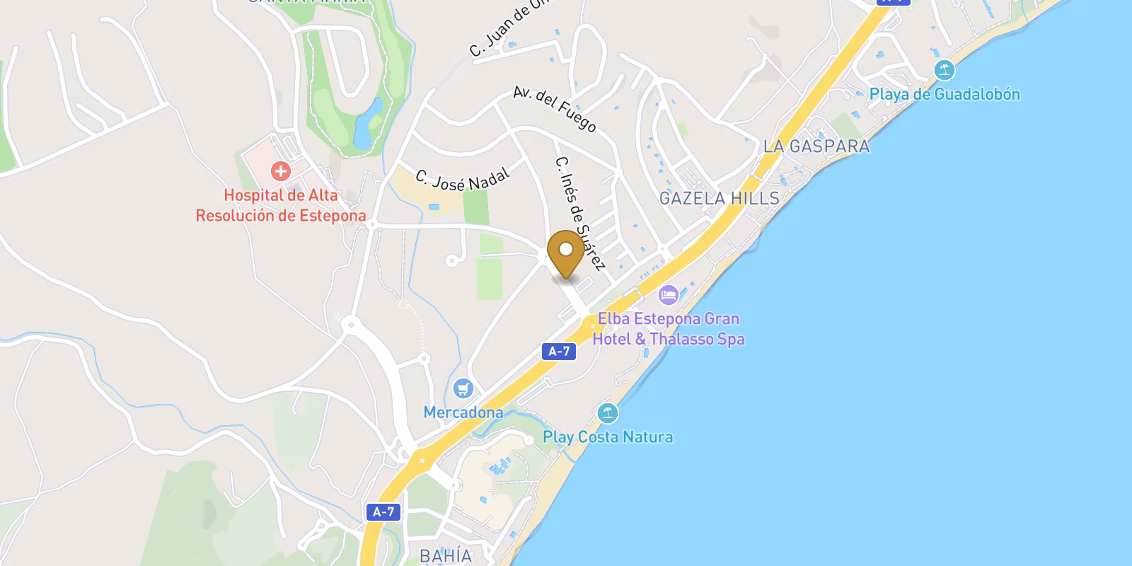 Map — La Gaspara apartments 350 m from the beach