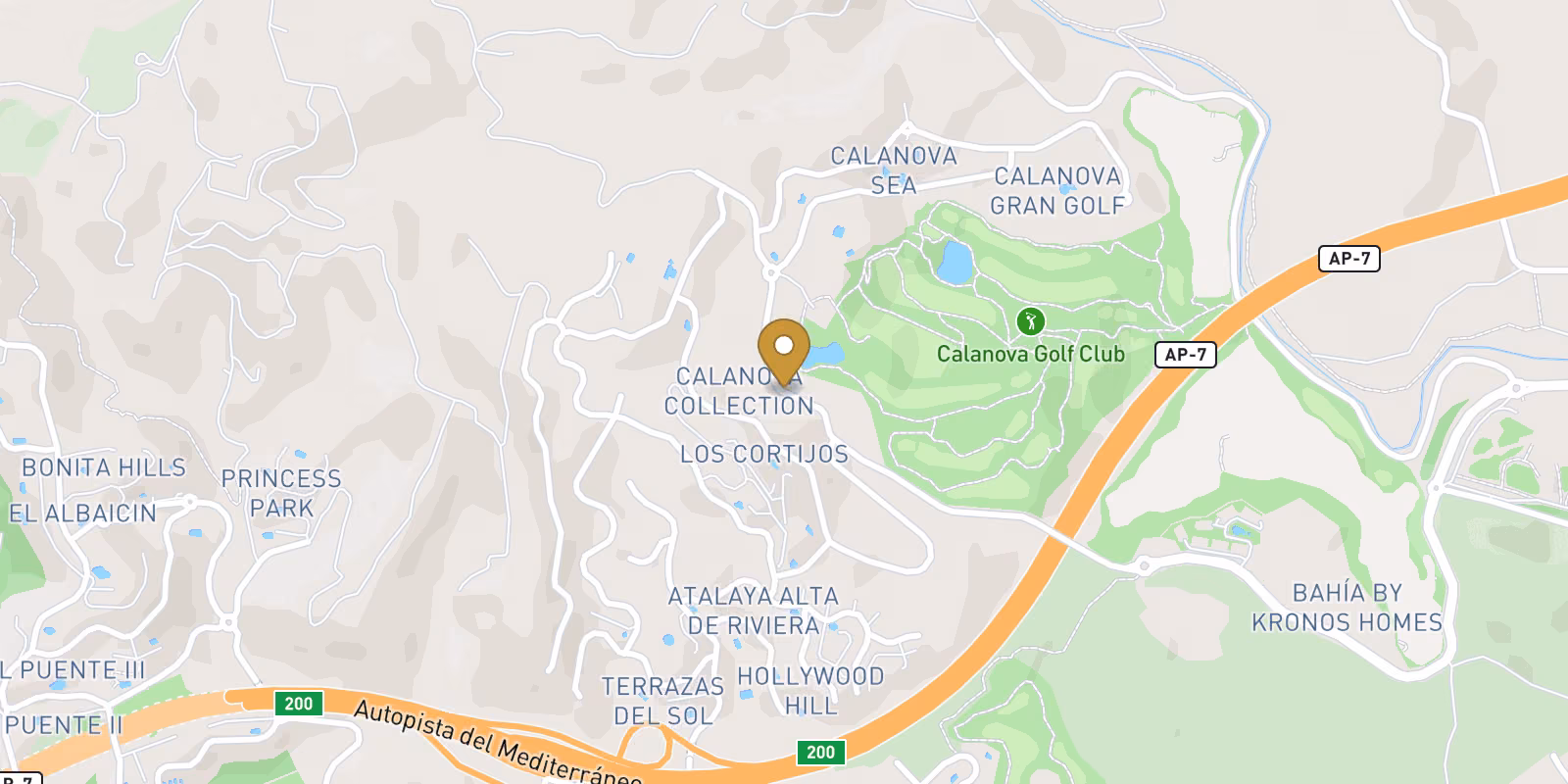 Map — Calanova sea-view apartments in Mijas from EUR510k