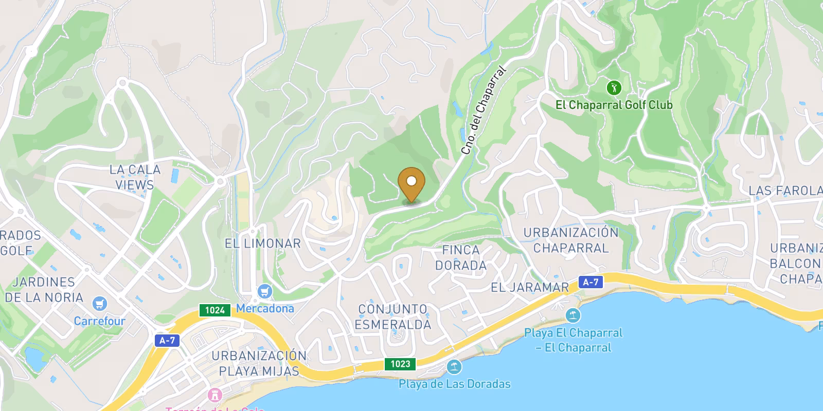 Map — Calaburra-Chaparral sea-view villa from EUR1.32M
