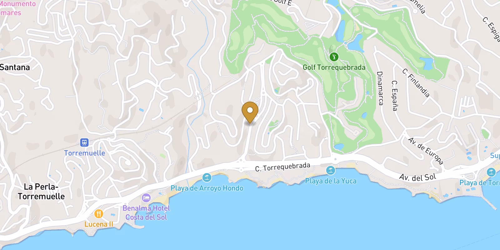 Map — Nueva Torrequebrada duplex penthouses near the beach