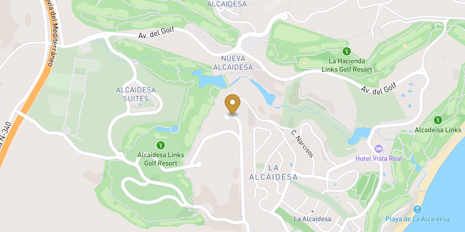 Map — Ground-floor homes in Alcaidesa, San Roque
