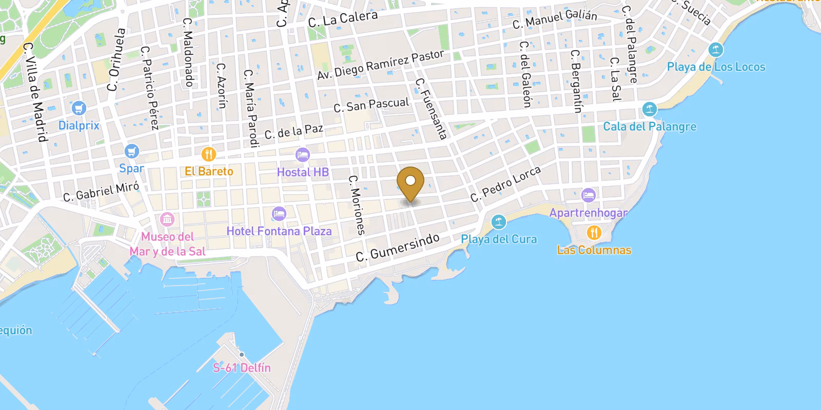 Map — Playa del Cura penthouses in Torrevieja with live availability