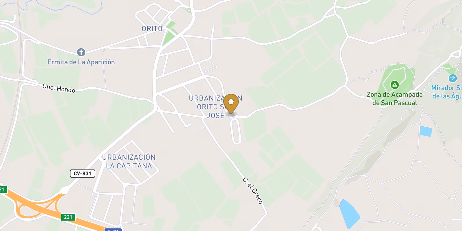 Map — La Capitana villas in Monforte del Cid with live pricing