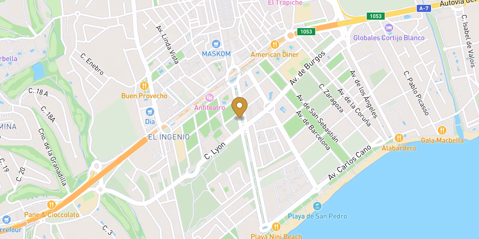 Mapa — Residencial de Obra Nueva en San Pedro de Alcantara