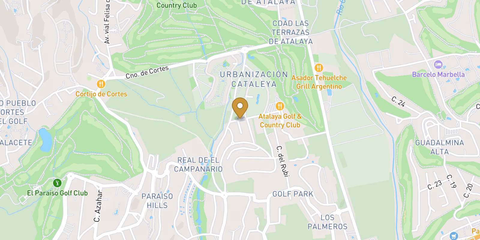 Map — Atalaya golf-side apartments near Estepona