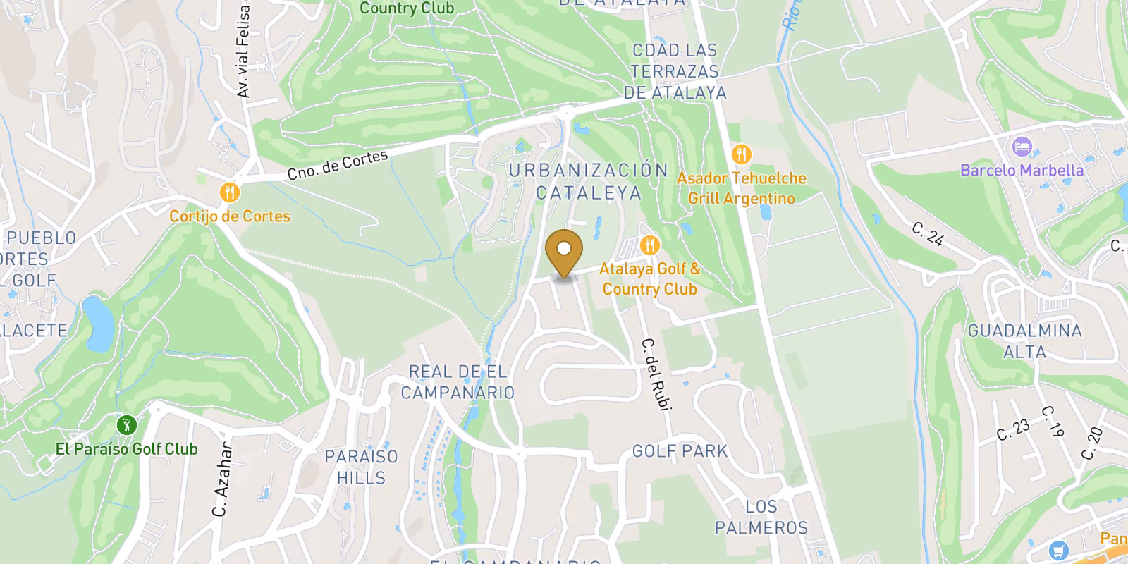 Map — Key-ready Atalaya Golf homes in Estepona
