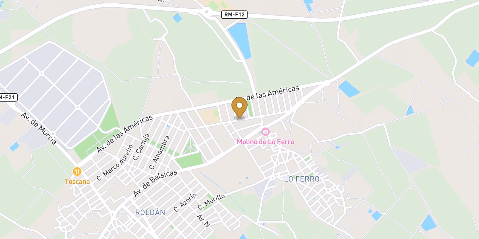Map — Roldan semi-detached homes in Torre Pacheco
