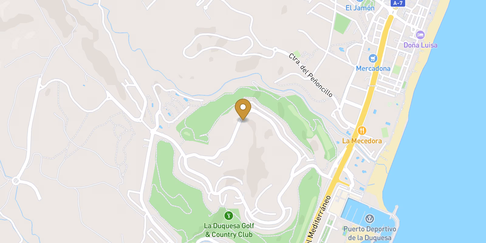 Map — New Build Residential Complex in la Duquesa, Manilva