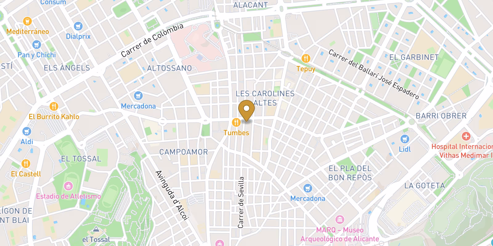Map — New Build Apartments in Alicante City