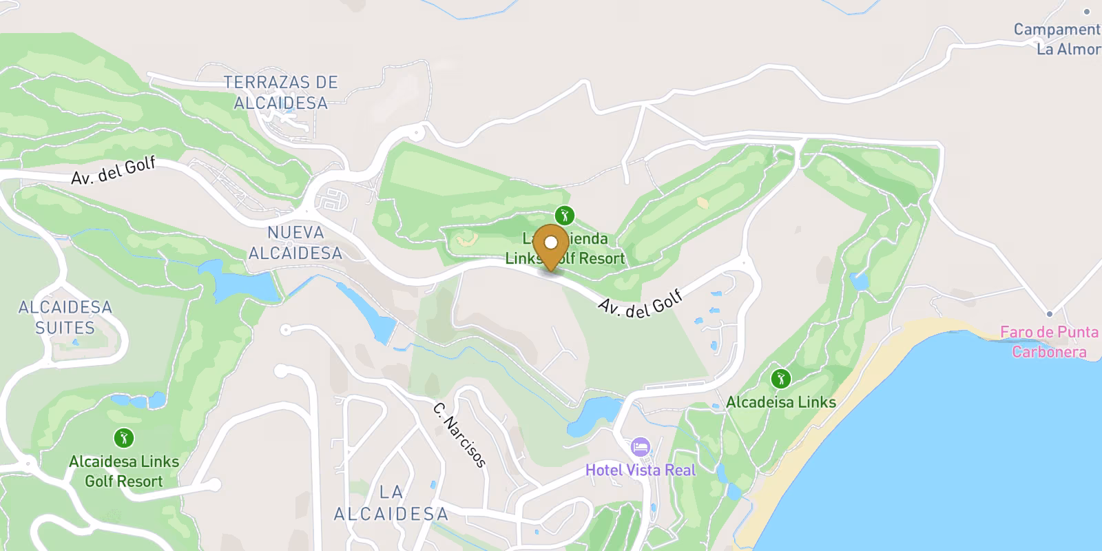 Map — La Hacienda Golf apartments in San Roque