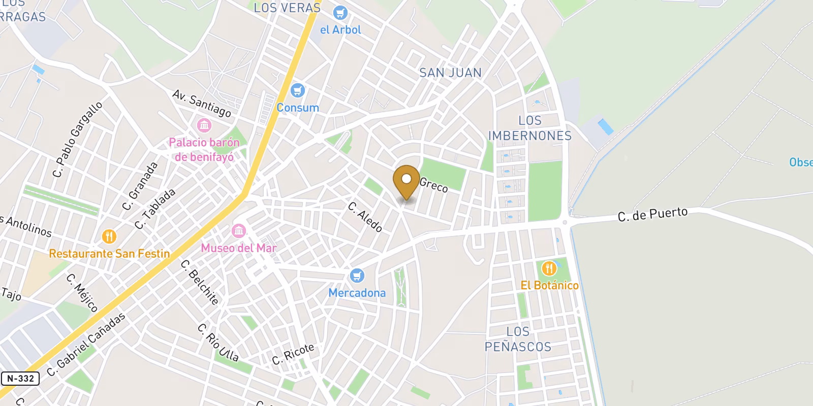 Map — Las Esperanzas bungalows with private pools in San Pedro del Pinatar