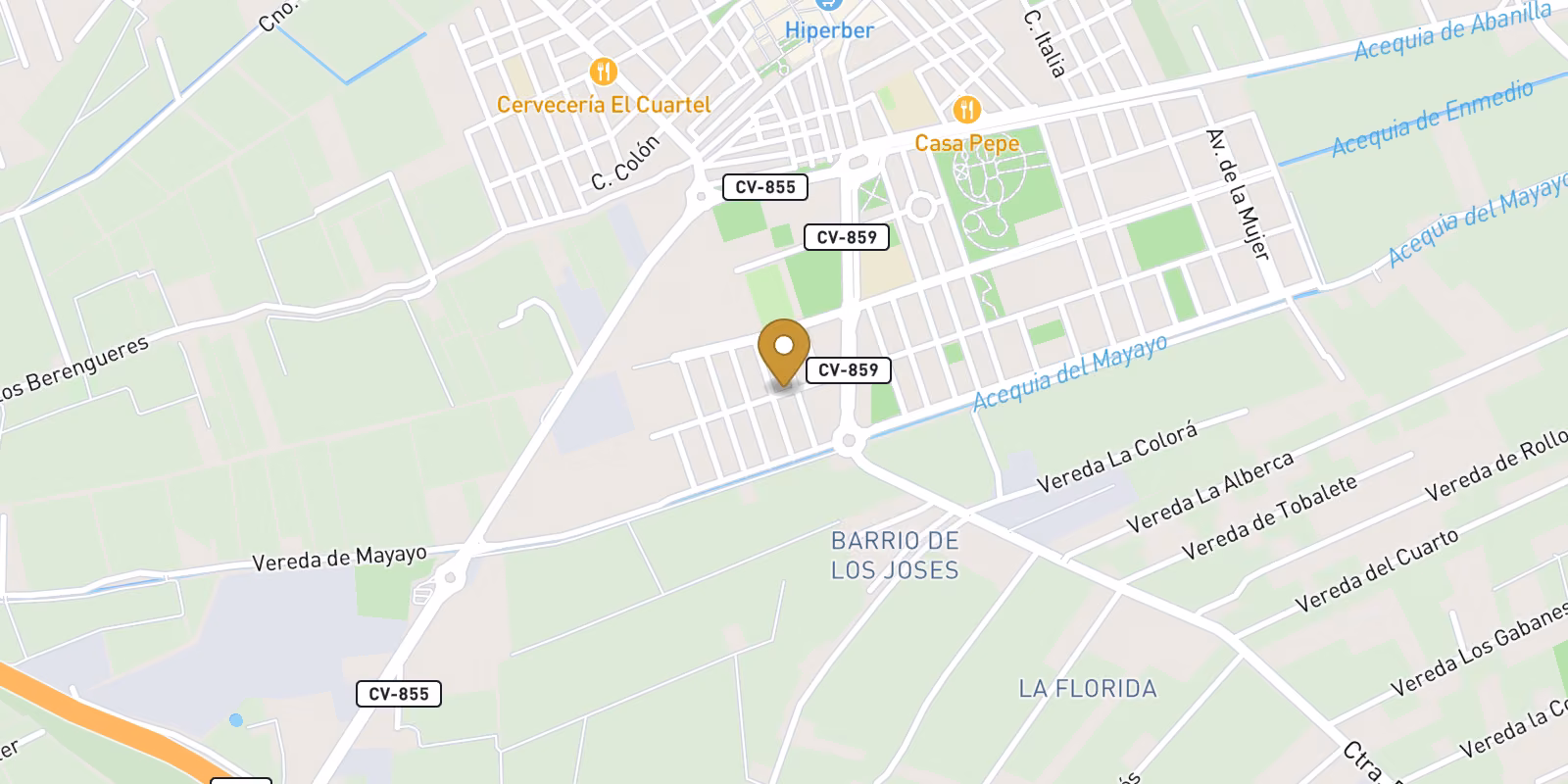 Map — Polideportivo semi-detached home in Dolores