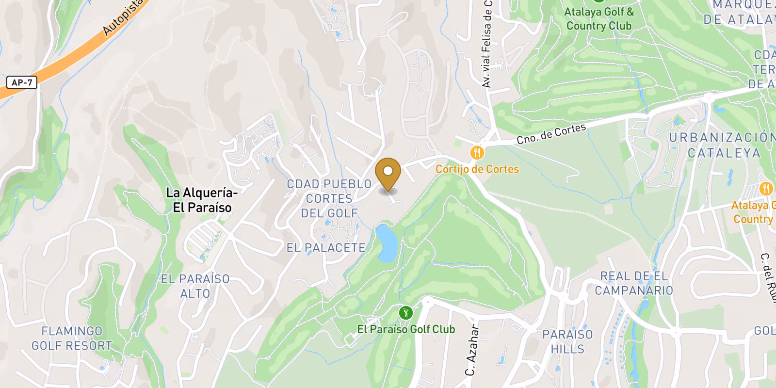 Mapa — Villa de Lujo de Obra Nueva con Vistas al Mar en el Paraiso Golf, Cerca de Estepona