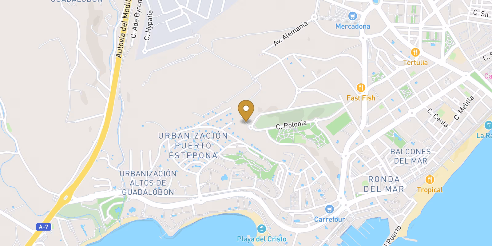Carte — Penthouses à Puerto de Estepona, Estepona