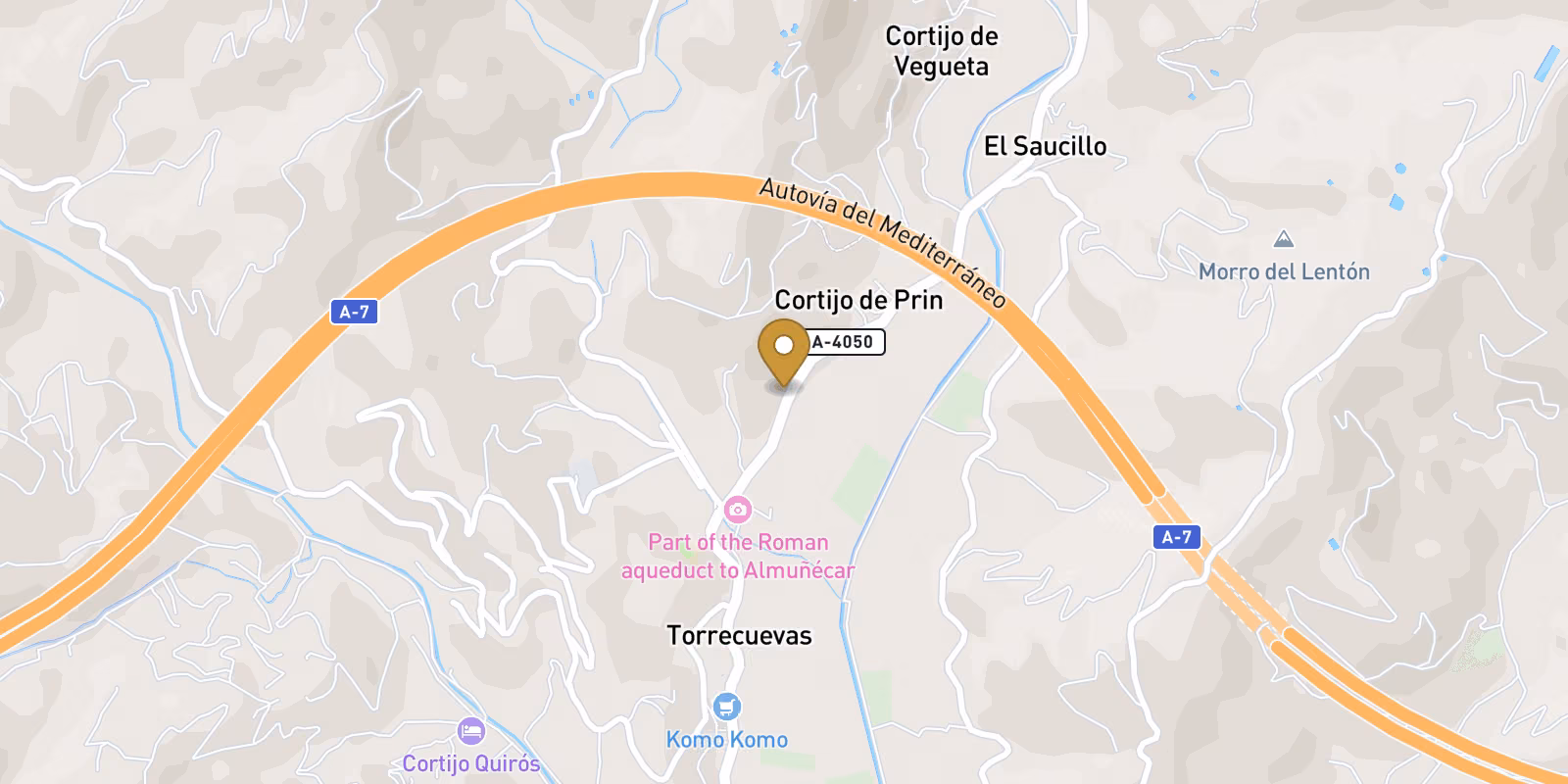 Map — Torrecuevas town houses in Almuñecar